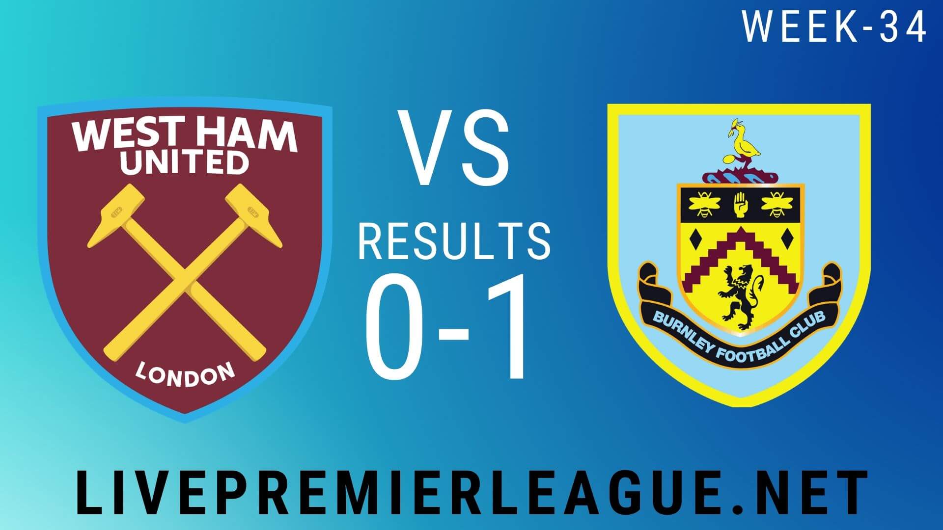 West Ham United Vs Burnley | Week 34 Result 2020